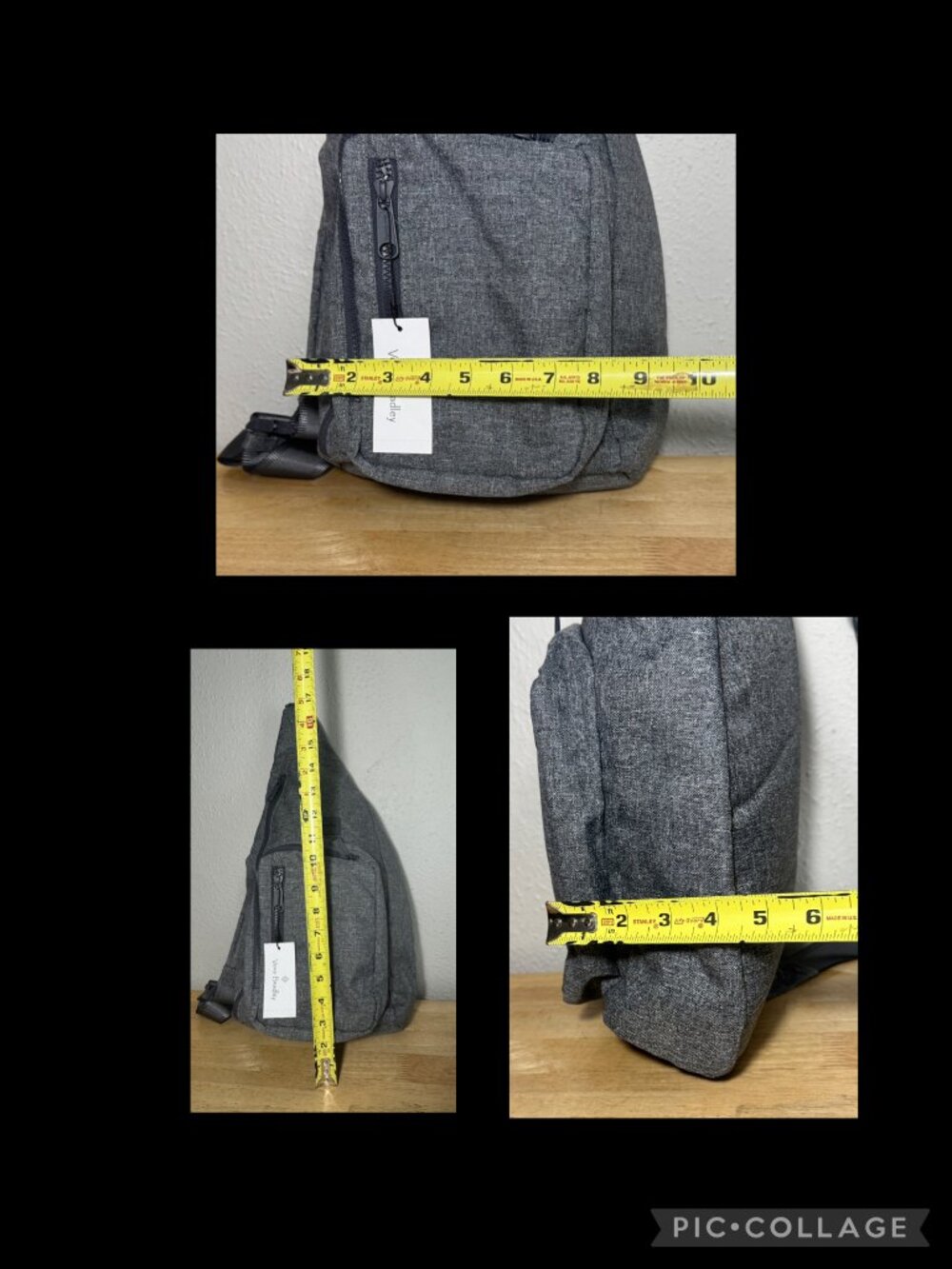 Vera Bradley ReActive Sling Backpack in Gray Heather NWT - Picture 4 of 10
